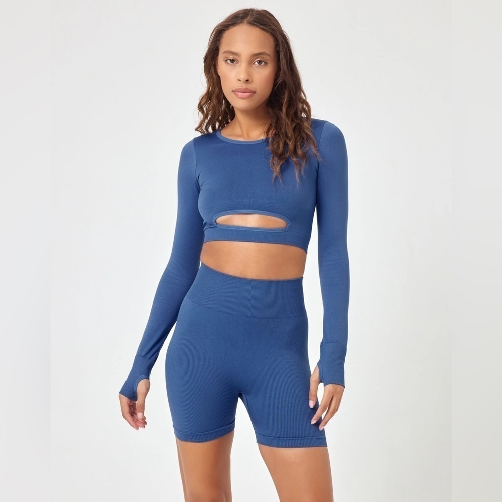 L*Space In The Zone Top and In the Zone Short In Navy